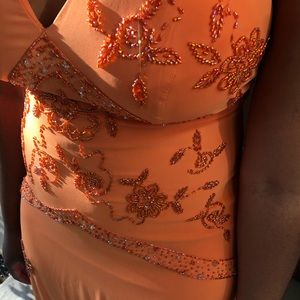 This Beautiful Tangerine Formal Wear Dress